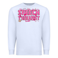 White breast cancer speech therapist Premium Sweatshirt - texasbilliewilder