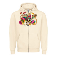 Mexican Skull Sombrero Tequila Bottle Paper Roses Zipper Hoodie | Teevron