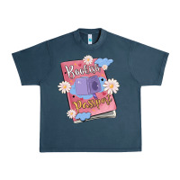 Midnight Navy bookish passport Urban Heavy Tee - MaliasSmallBusiness