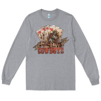 Heather Grey long live cowboys cards Long Sleeve Tee - NancyCooperArtShop