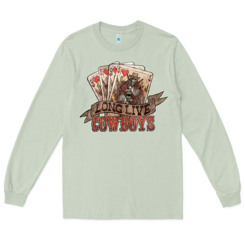 Long Live Cowboys Cards Long Sleeve Tee by NancyCooperArtShop | Teevron