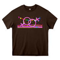Chocolate Brown lgbtq lesbian  libbey glass Heavy Core Tee - HRA Design Shop