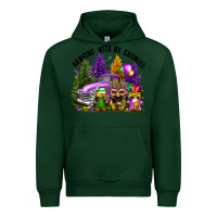 Forest Green mardi gras hanging with my gnomies Urban Hoodie - FaDigitalArtStudio