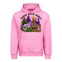 Fuchsia Pink mardi gras hanging with my gnomies Urban Hoodie - FaDigitalArtStudio
