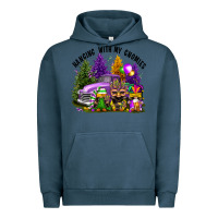 Pigment Midnight Navy mardi gras hanging with my gnomies Urban Hoodie - FaDigitalArtStudio