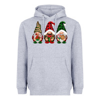Heather Grey Christmas gnomes Heavyweight Hoodie - NancyCooperArtShop