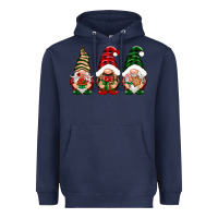 Navy Christmas gnomes Heavyweight Hoodie - NancyCooperArtShop