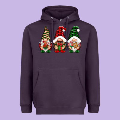 Christmas Gnomes Heavyweight Hoodie Designed By Nancycooperartshop
