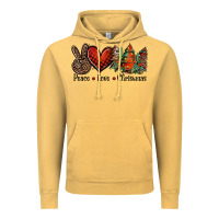 Vintage Mustard Peace love western christmas trees Vintage Hoodie - Jasminsmagicworld