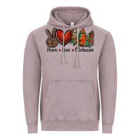 Vintage Zinc Peace love western christmas trees Vintage Hoodie - Jasminsmagicworld