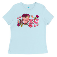 Baby Blue chicken valentine's day xoxo Ladies Tee - FaDigitalArtStudio