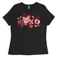 Black chicken valentine's day xoxo Ladies Tee - FaDigitalArtStudio