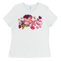 White chicken valentine's day xoxo Ladies Tee - FaDigitalArtStudio
