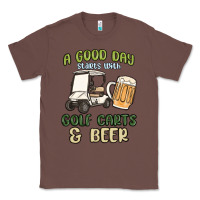 Chestnut a god day starts with golf carts and beer Classic Tee - MaliasSmallBusiness