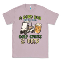 Lilac a god day starts with golf carts and beer Classic Tee - MaliasSmallBusiness