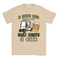 Mushroom a god day starts with golf carts and beer Classic Tee - MaliasSmallBusiness