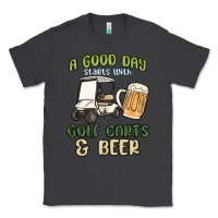 Smoke a god day starts with golf carts and beer Classic Tee - MaliasSmallBusiness