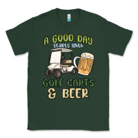 A God Day Starts With Golf Carts And Beer Classic Tee | Teevron