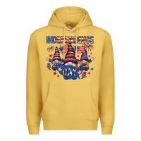 Antique Gold Independence Day with gnomies Premium Hoodie - HowdyJamesFarm