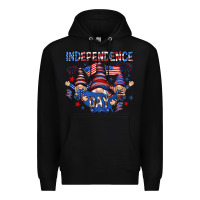 Black Independence Day with gnomies Premium Hoodie - HowdyJamesFarm