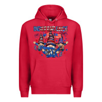 Cardinal Independence Day with gnomies Premium Hoodie - HowdyJamesFarm