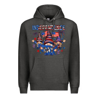 Charcoal Heather Independence Day with gnomies Premium Hoodie - HowdyJamesFarm