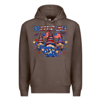 Coffee Independence Day with gnomies Premium Hoodie - HowdyJamesFarm