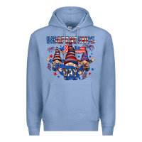 Colony Blue Independence Day with gnomies Premium Hoodie - HowdyJamesFarm