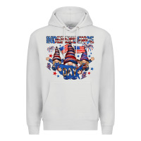 Dove Grey Independence Day with gnomies Premium Hoodie - HowdyJamesFarm
