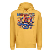 Mustard Independence Day with gnomies Premium Hoodie - HowdyJamesFarm
