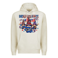 Oatmeal Heather Independence Day with gnomies Premium Hoodie - HowdyJamesFarm