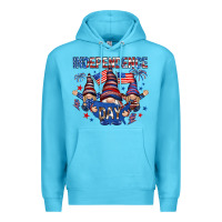 Ocean Blue Independence Day with gnomies Premium Hoodie - HowdyJamesFarm