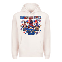 Pale Pink Independence Day with gnomies Premium Hoodie - HowdyJamesFarm