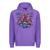 Purple Independence Day with gnomies Premium Hoodie - HowdyJamesFarm