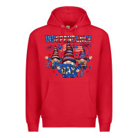 Red Independence Day with gnomies Premium Hoodie - HowdyJamesFarm