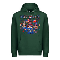 Sports Green Independence Day with gnomies Premium Hoodie - HowdyJamesFarm