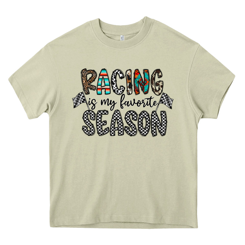 Racing Is My Favorite Season Heavy Core Tee by CowhideDigitalArt | Teevron