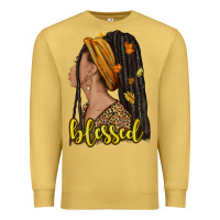 Antique Gold Fall afro woman blessed Premium Sweatshirt - NancyCooperArtShop