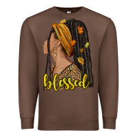 Chestnut Fall afro woman blessed Premium Sweatshirt - NancyCooperArtShop