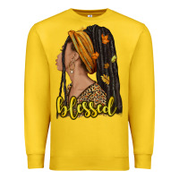 Lemon Fall afro woman blessed Premium Sweatshirt - NancyCooperArtShop