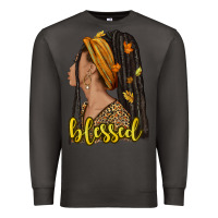 Smoke Fall afro woman blessed Premium Sweatshirt - NancyCooperArtShop