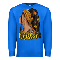 True Royal Fall afro woman blessed Premium Sweatshirt - NancyCooperArtShop