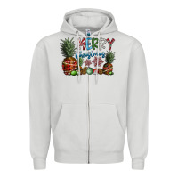 Dove Grey Merry Christmas Zipper Hoodie - SublimationCraftShop