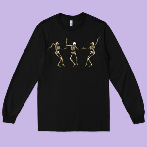Dancing Skeletons Long Sleeve Tee Designed By Maliassmallbusiness