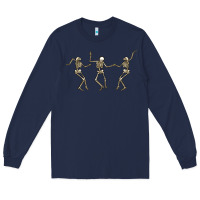 Navy dancing skeletons Long Sleeve Tee - MaliasSmallBusiness
