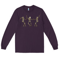 Plum dancing skeletons Long Sleeve Tee - MaliasSmallBusiness