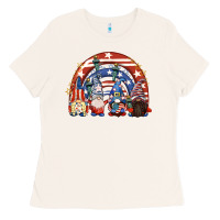 Bone 4th of July rainbow with gnomes Ladies Tee - CowGirlArtShop