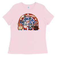 4th Of July Rainbow With Gnomes Ladies Tee | Teevron