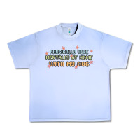 Grape Ice physically here mentally at home with my dog Urban Heavy Tee - MaliasSmallBusiness