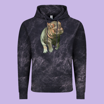Baby Hippo Vintage Hoodie Designed By Lillyallendesigns